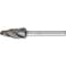 Pferd HICOAT Bur - Tree Shape, ALU Cut - 1/2" x 1" x 1/4" Shank - SF-5, HC-NFE Coating 27280 - alternate 1